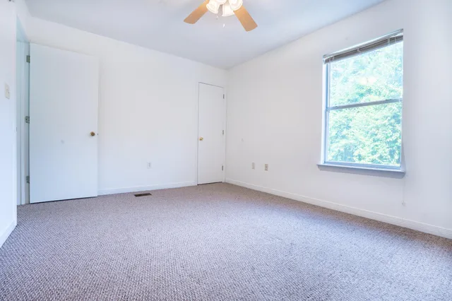 an empty room with a window