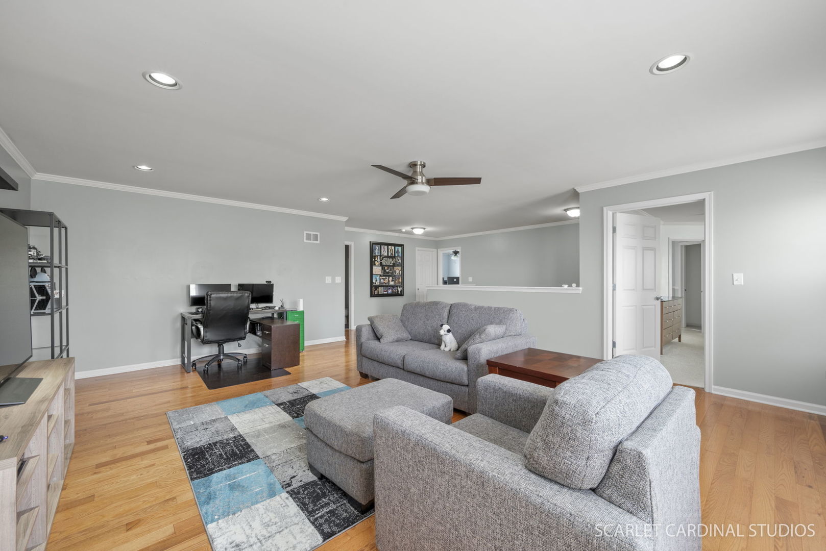 3214 Marbill Farm Road Montgomery, IL 60538 - Photo 12 of 27 a living room with furniture and a flat screen tv