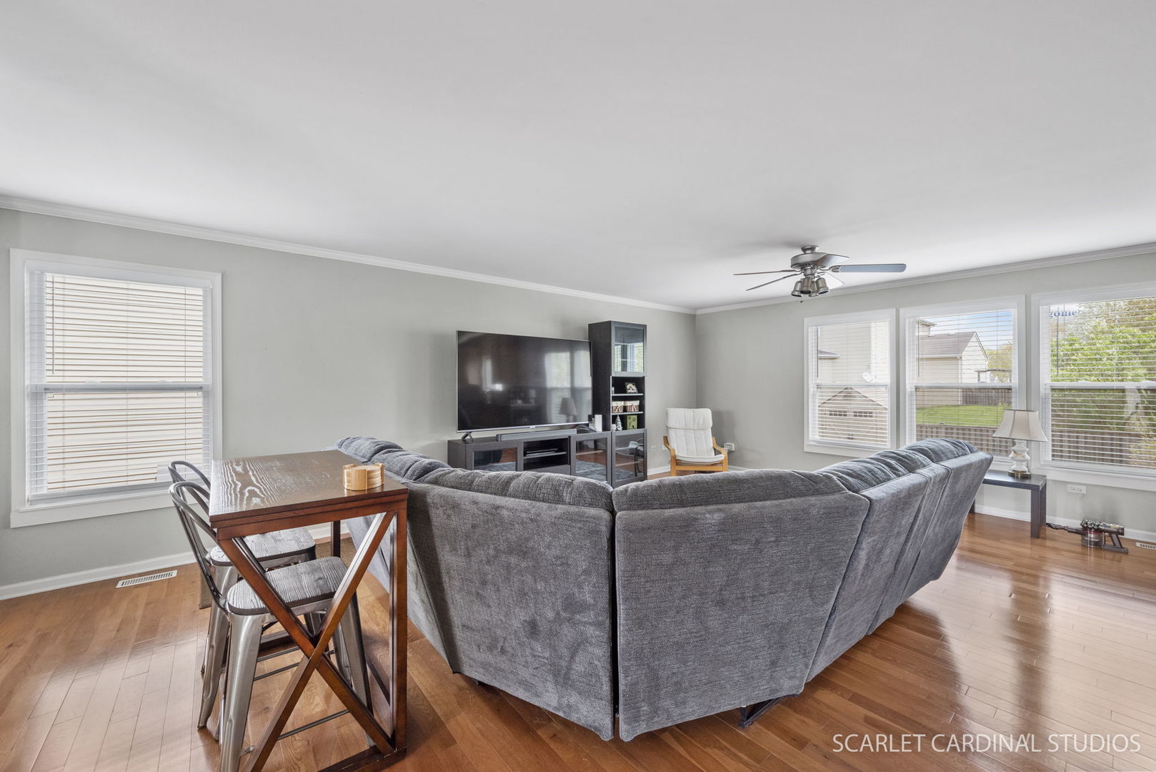 3214 Marbill Farm Road Montgomery, IL 60538 - Photo 6 of 27 a living room with furniture and a flat screen tv