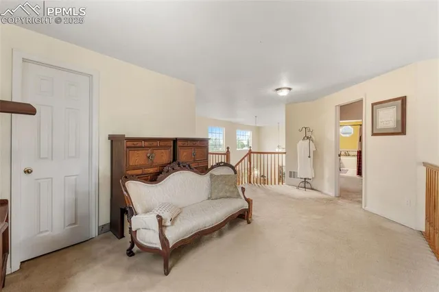 a bedroom with a bed and a walk in closet