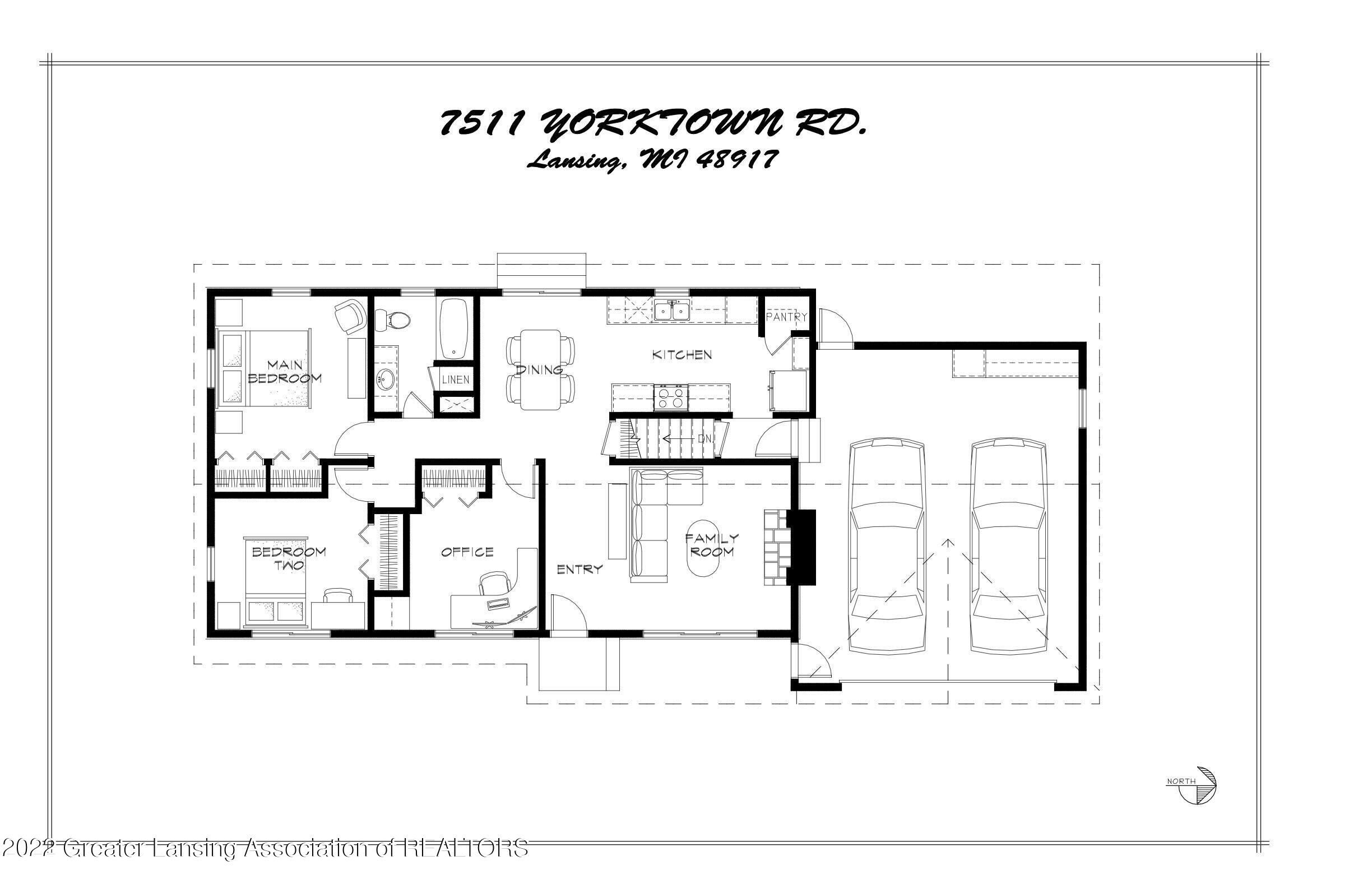 7511 Yorktown Road Lansing, MI 48917 - Photo 38 of 38 7511 Yorktown floorplan main level