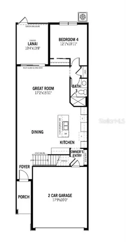 a view of a kitchen with wooden floor