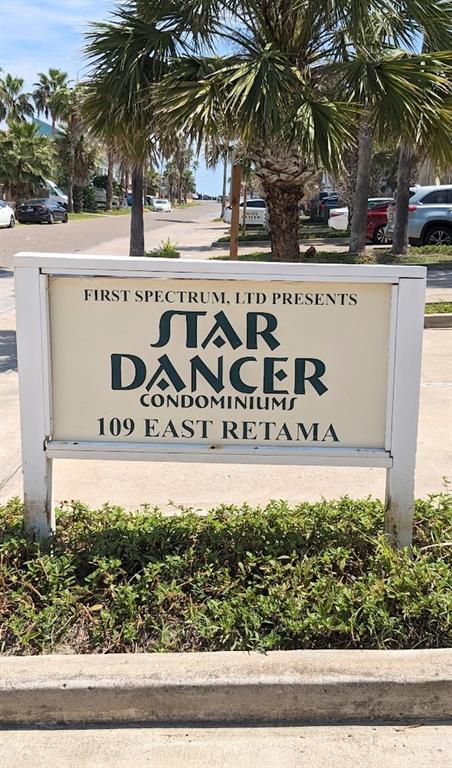 109 East Retama Street, Unit 1 South Padre Island, TX 78597 - Photo 16 of 16 a sign on the side of a building