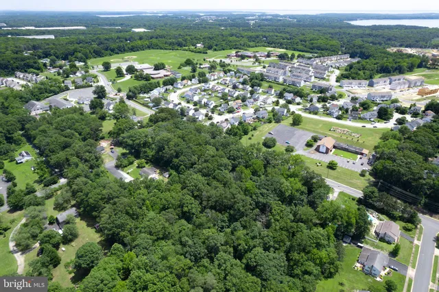 an aerial view of multiple house