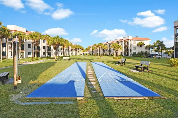 a view of an outdoor space and swimming pool