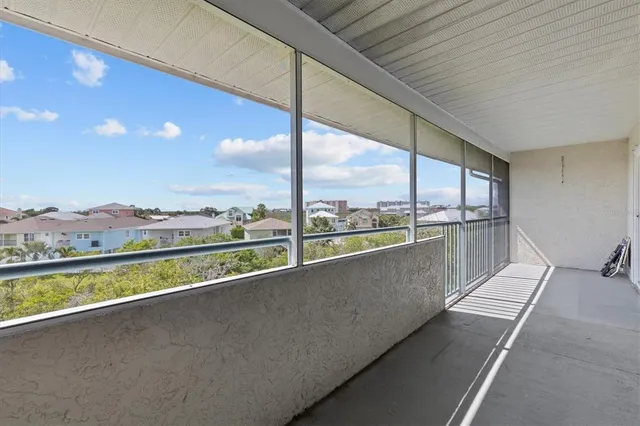 a view of balcony with city view