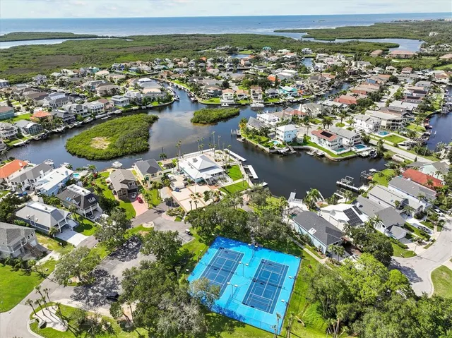 an aerial view of ocean residential house with outdoor space