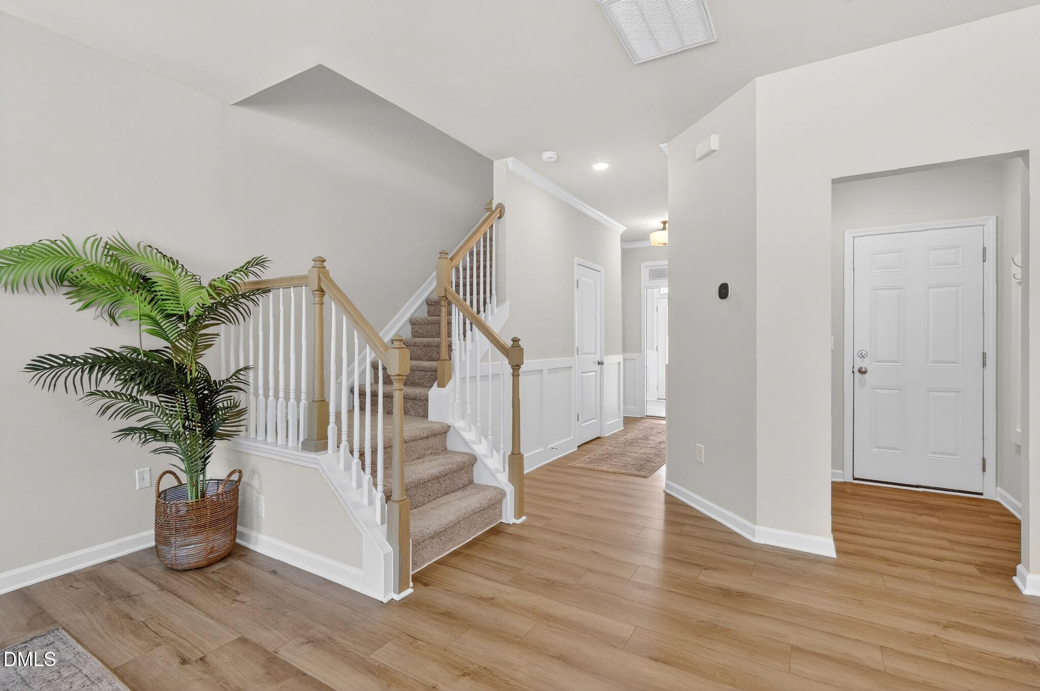 659 Beacon Hl Road Lillington, NC 27546 - Photo 15 of 31 a view of entryway with wooden floor and stairs