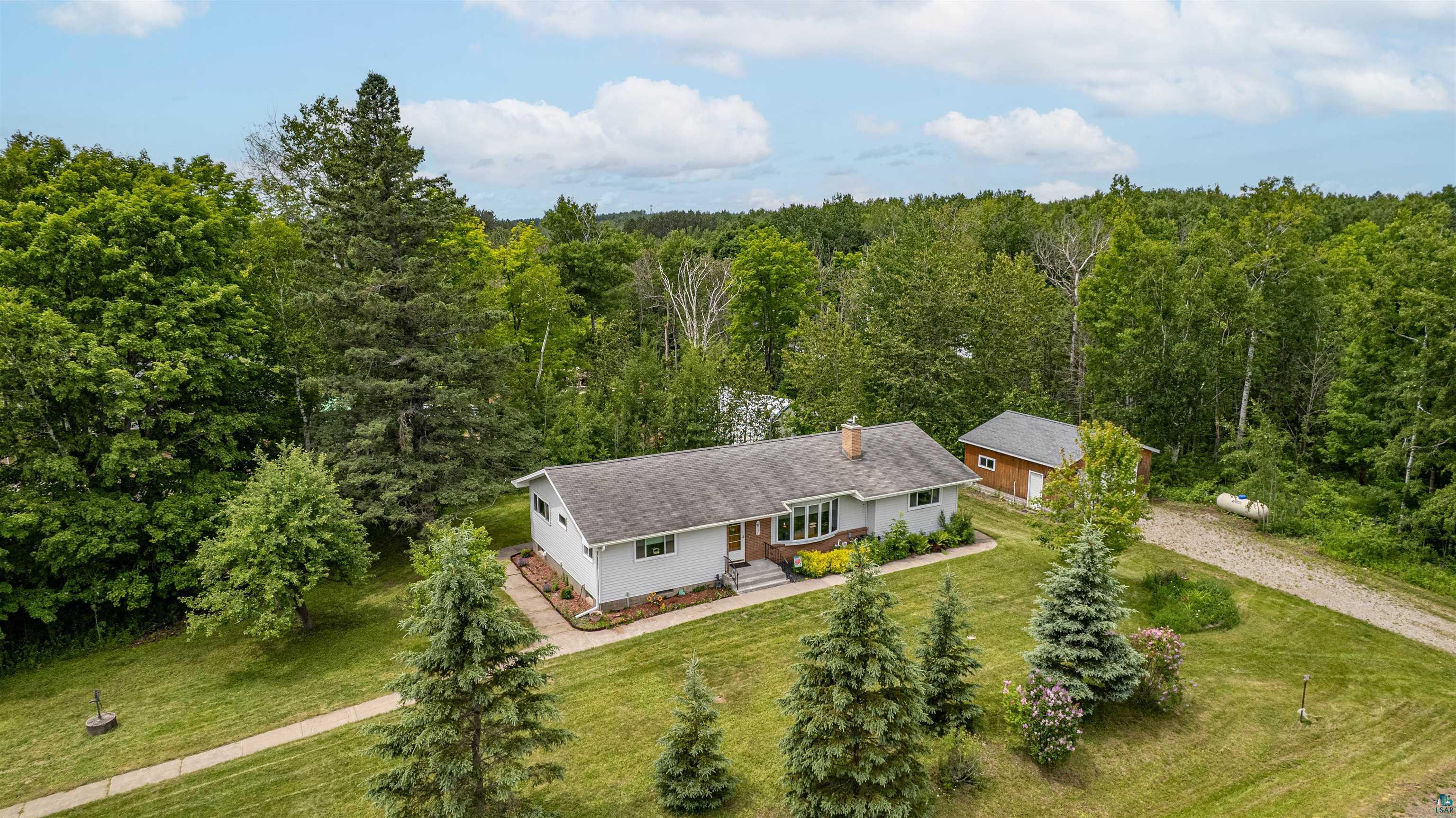 3711 Getchell Road Hermantown, MN 55811 - Photo 27 of 31 Ranch-style residence featuring a gray exterior and a prominent bay window