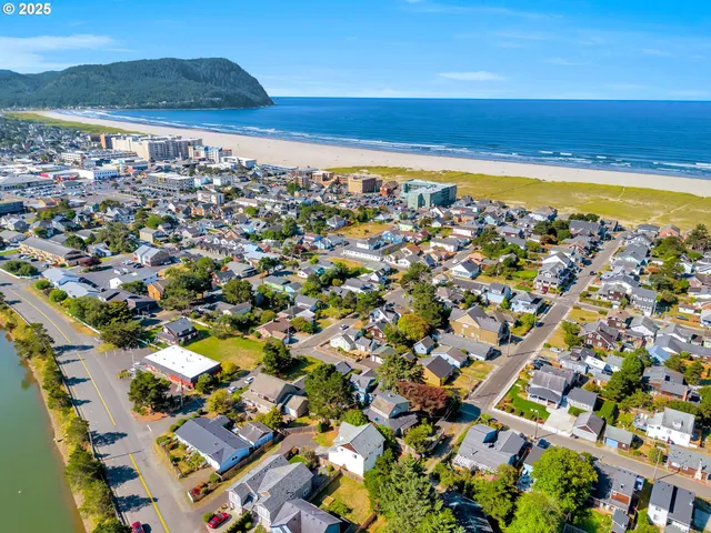 a view of city and ocean