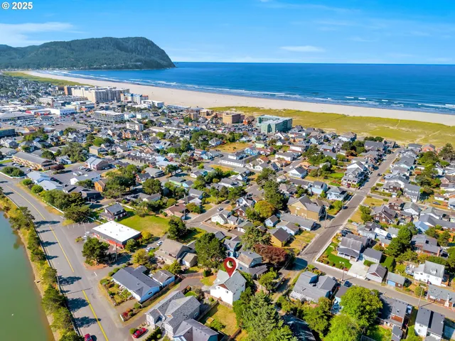 a view of city and ocean