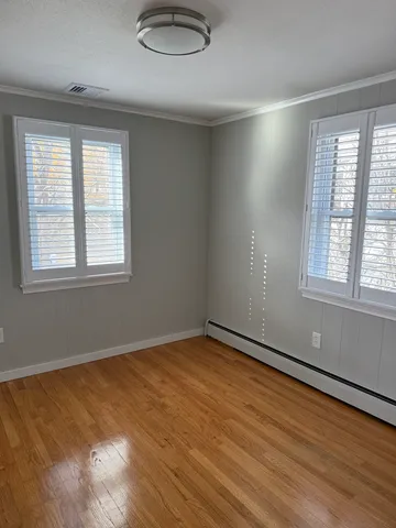 an empty room with window