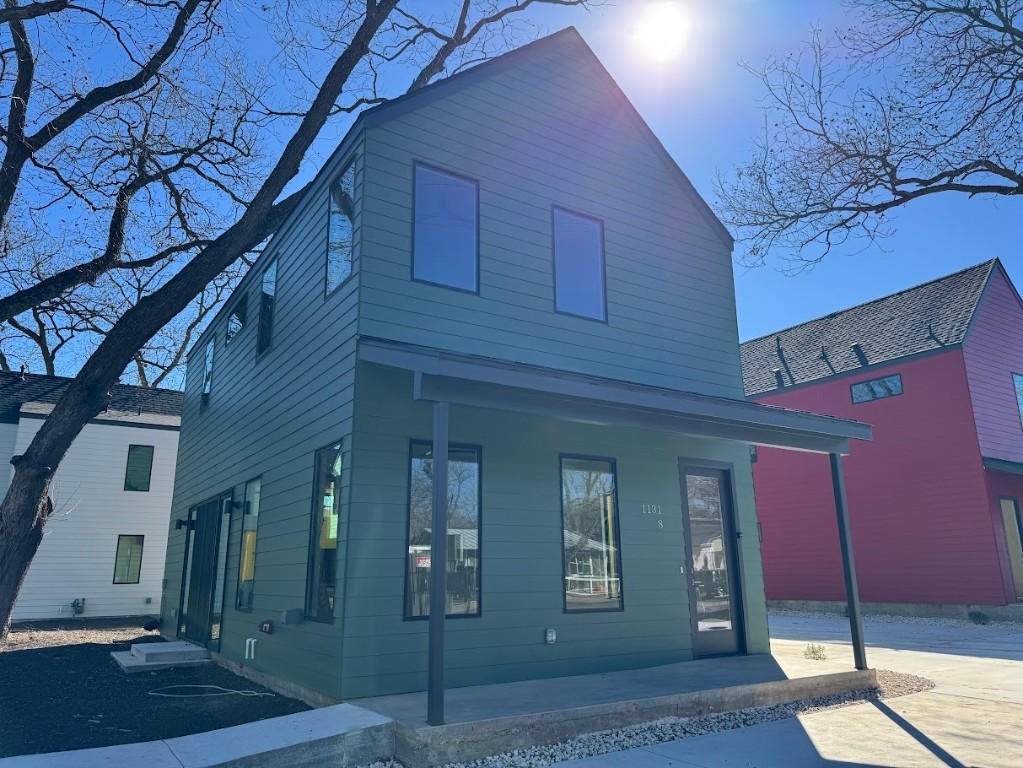 a view of a house with a patio