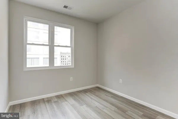 an empty room with a window