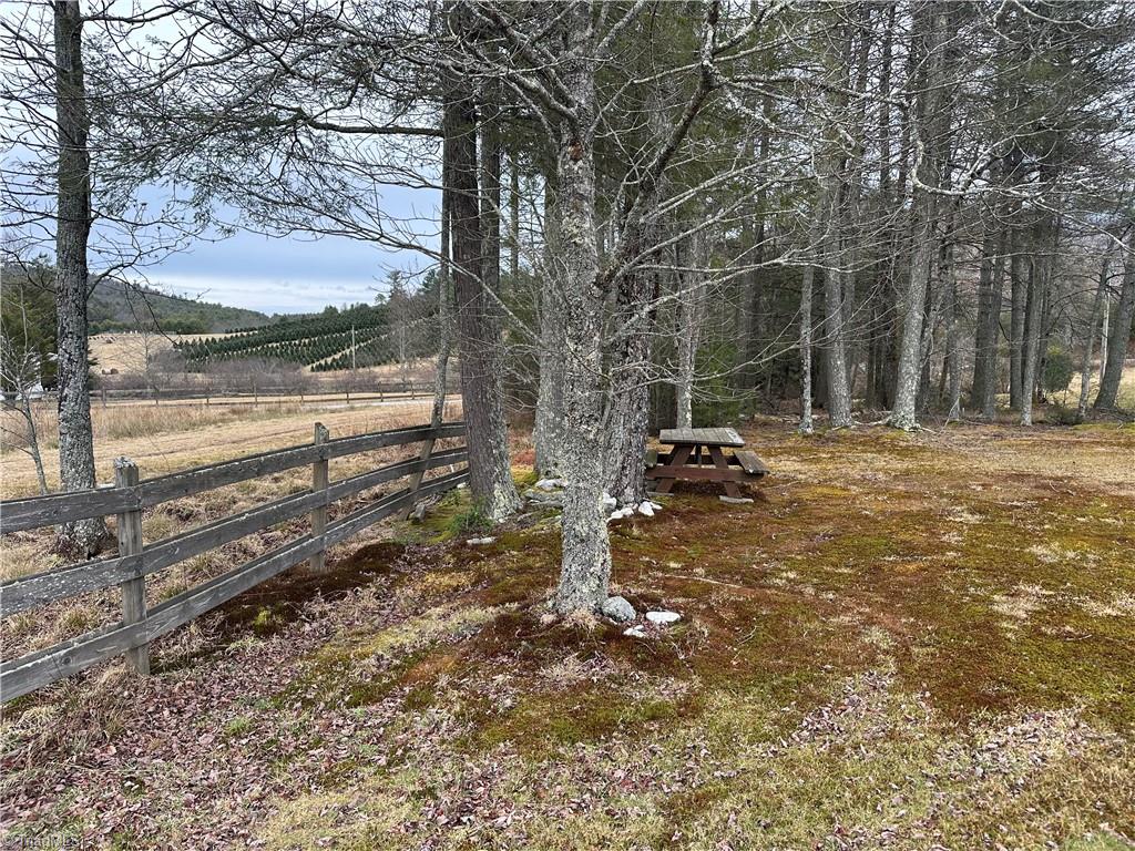 3661 Darnell Woodie Road Laurel Springs, NC 28644 - Photo 6 of 29 Enjoy the picnic table with views of the Christmas Tree farm across the street