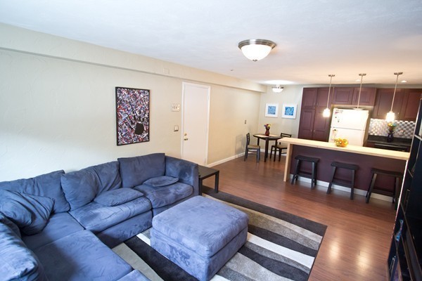 188 Swanson Road, Unit 326 Boxborough, MA 01719 - Photo 3 of 14 a living room with furniture potted plant and kitchen view