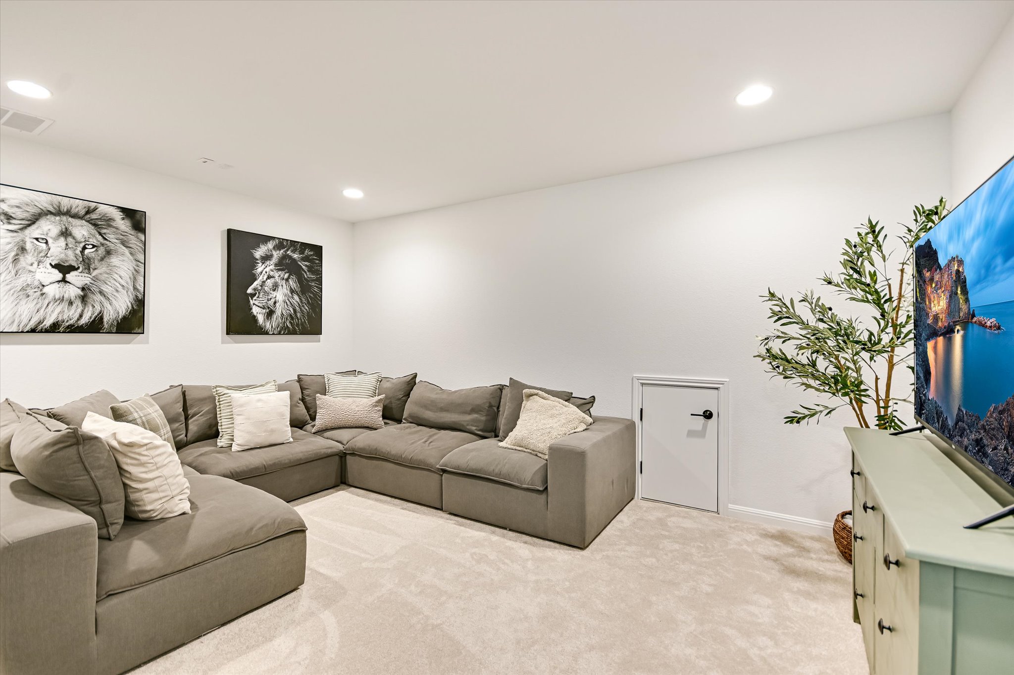 1928 Varese Path Leander, TX 78641 - Photo 17 of 31 A spacious media room with recessed lighting and upgraded surround sound for Family Movie Night. Bring your own buttered popcorn and candy!