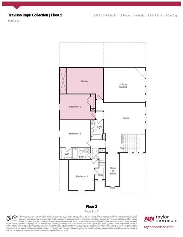 1928 Varese Path Leander, TX 78641 - Photo 31 of 31 Builder Floor Plan - Second Floor