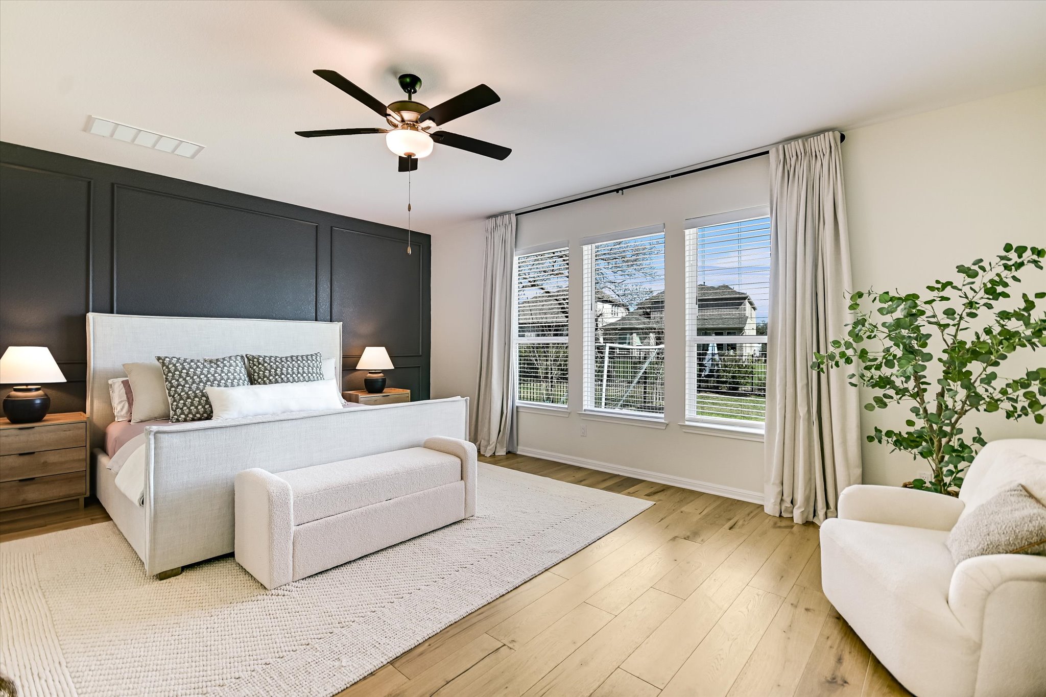 1928 Varese Path Leander, TX 78641 - Photo 8 of 31 At the end of a hectic day filled with too many time- sensitive priorities and deadlines, rest, relax and recharge in this serene primary bedroom away from the "hustle and bustle."