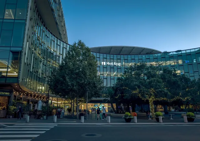 a view of a tall building