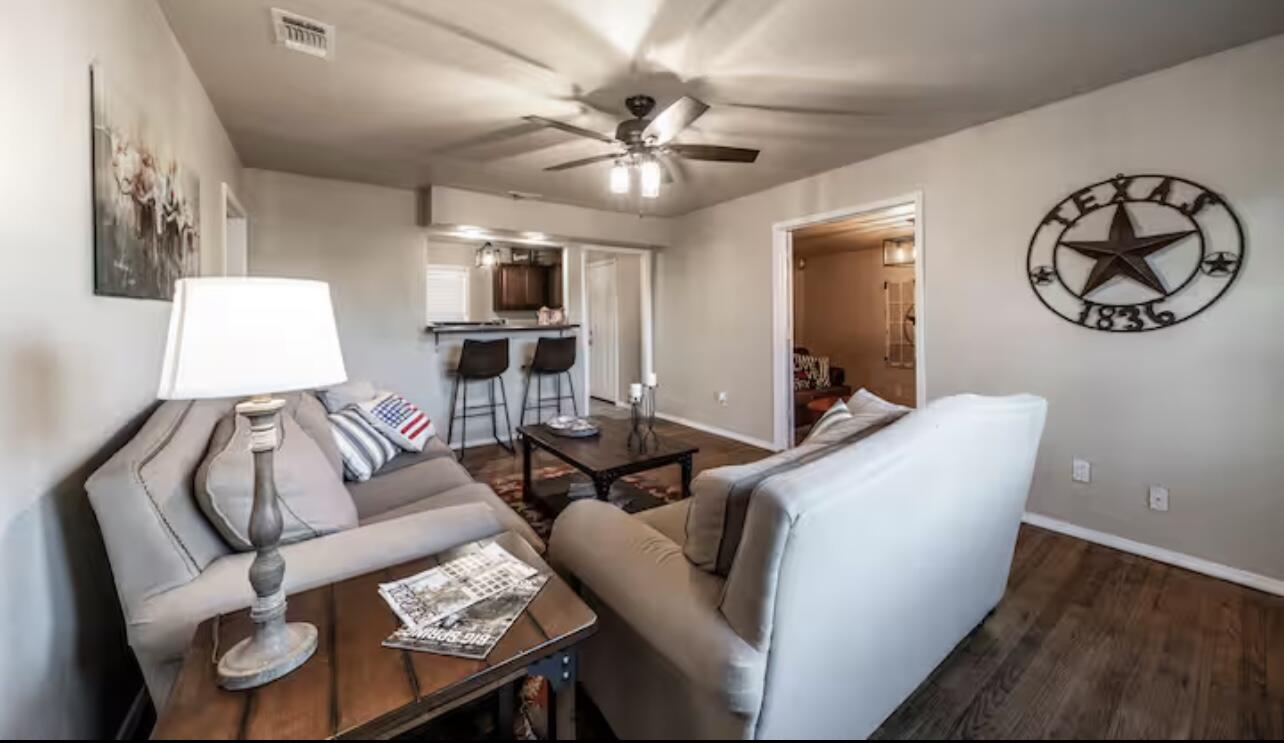 3621 31st Street Lubbock, TX 79410 - Photo 5 of 14 a living room with furniture and wooden floor