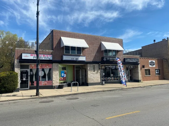 a view of a building with street