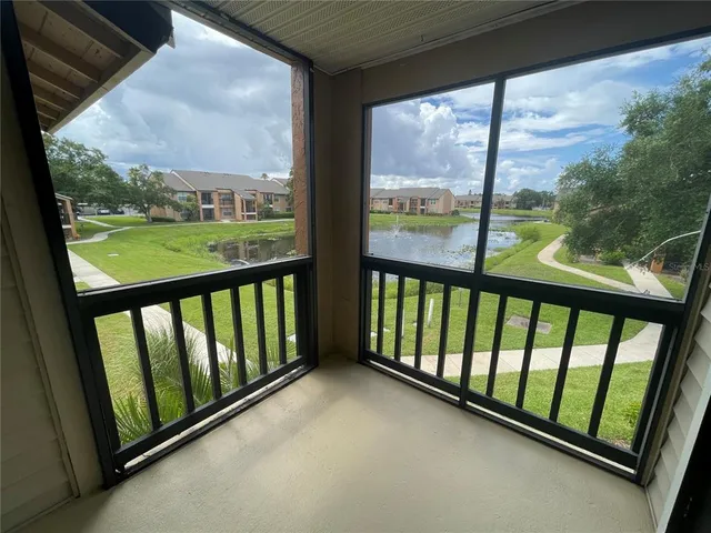 a view of a city from a balcony