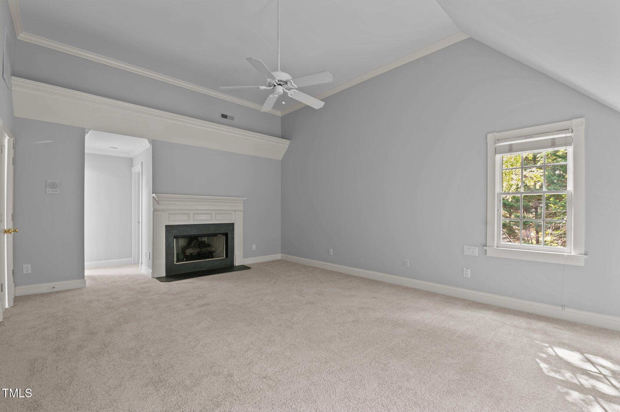 5344 Mill Dam Road Wake Forest, NC 27587 - Photo 47 of 68 an empty room with a fireplace and windows