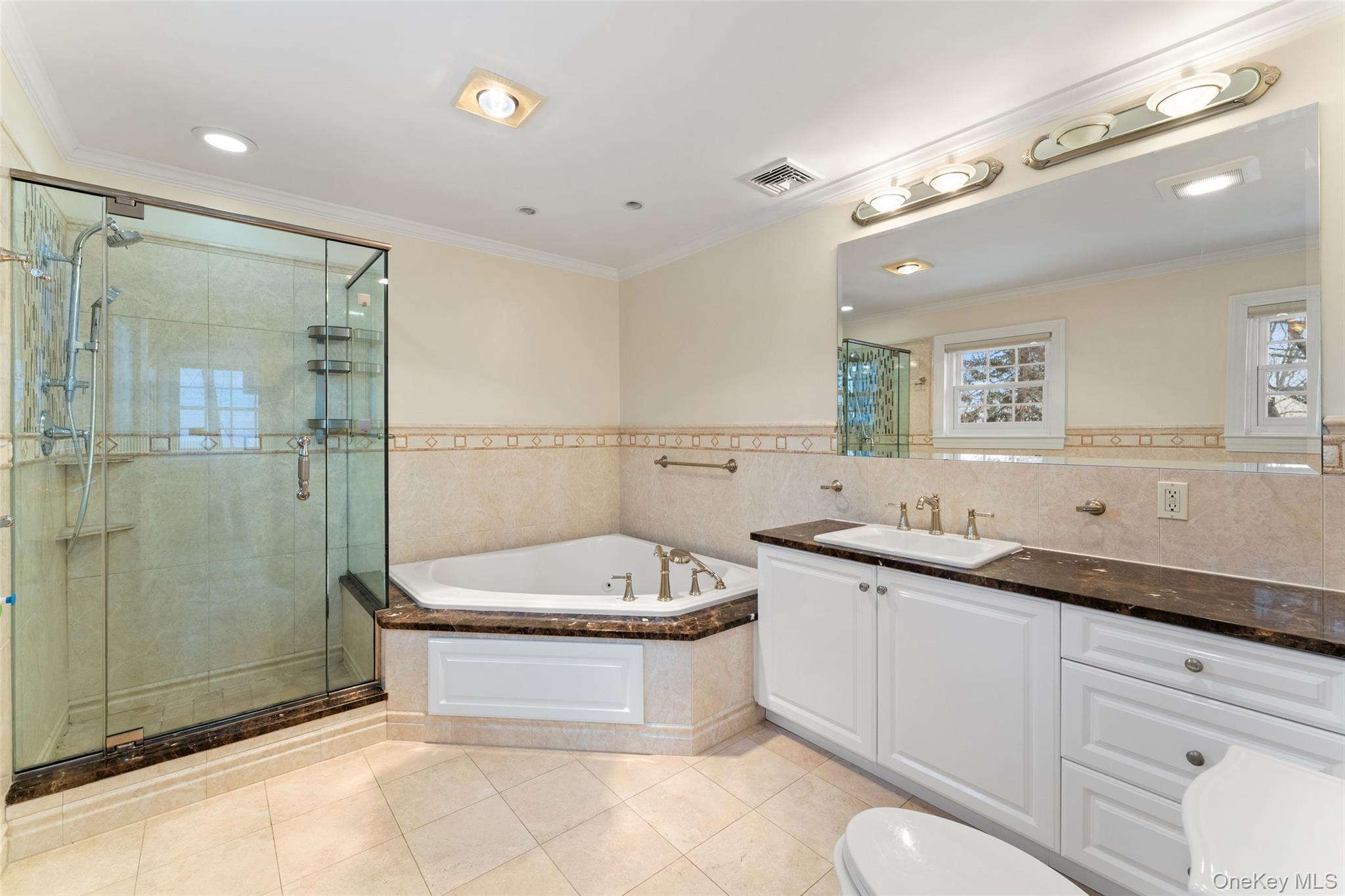 14 Wakefield Road Scarsdale, NY 10583 - Photo 21 of 27 Ensuite primary bathroom with shower and tub