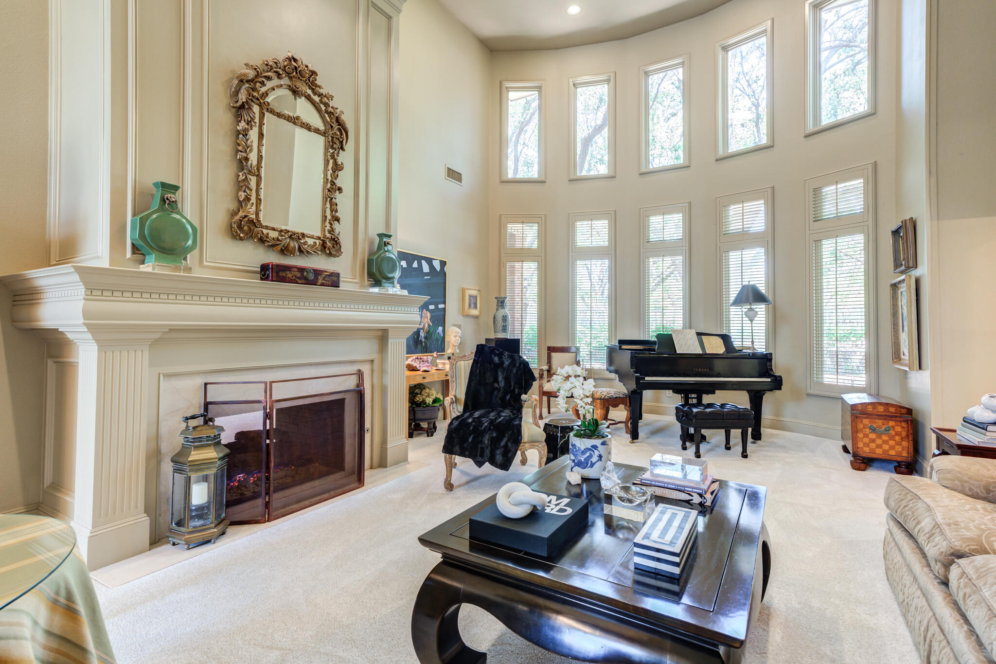 4612 91st Street Lubbock, TX 79424 - Photo 19 of 83 a living room with furniture and a fireplace