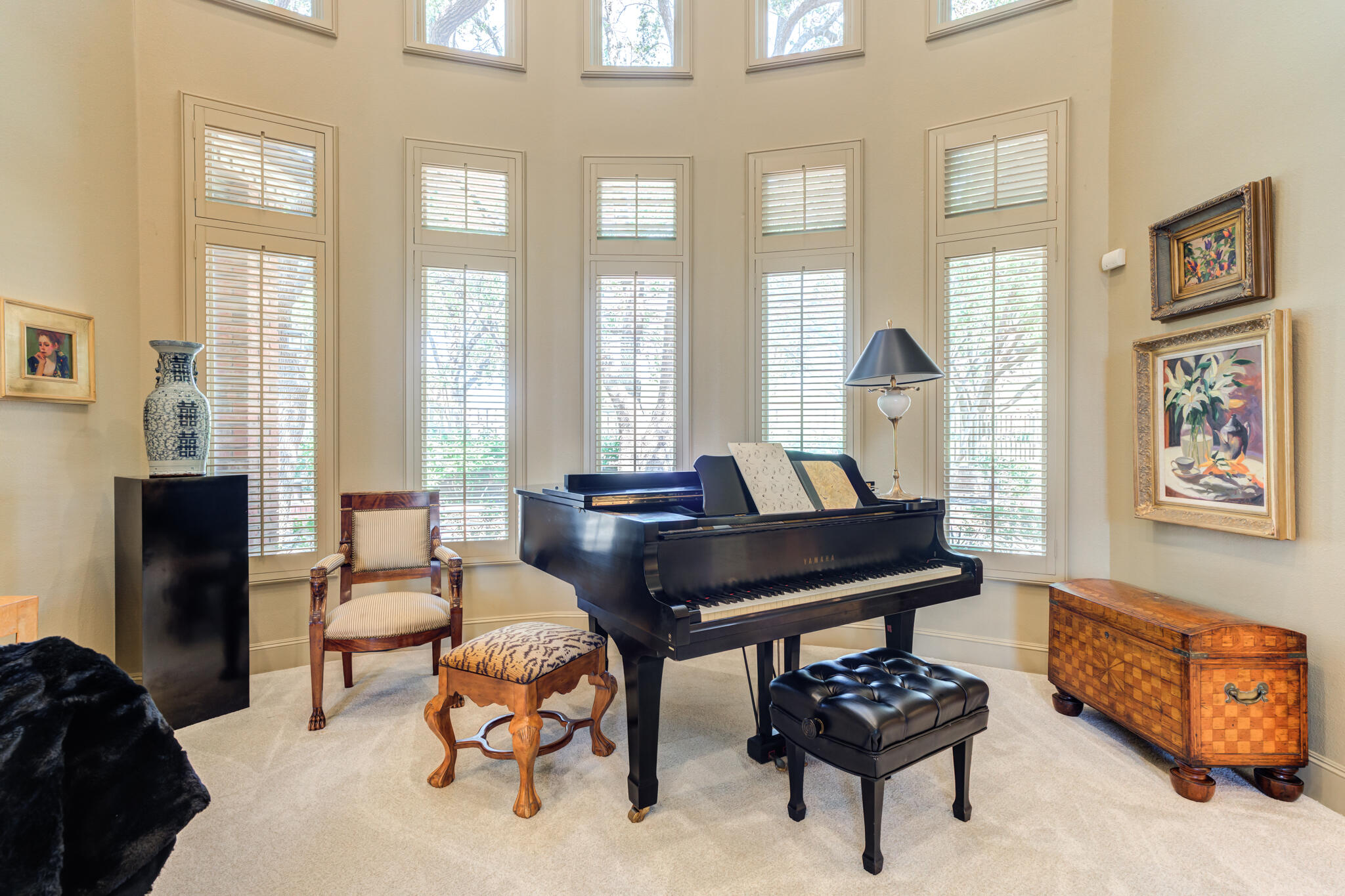 4612 91st Street Lubbock, TX 79424 - Photo 21 of 83 a living room with furniture and a floor to ceiling window