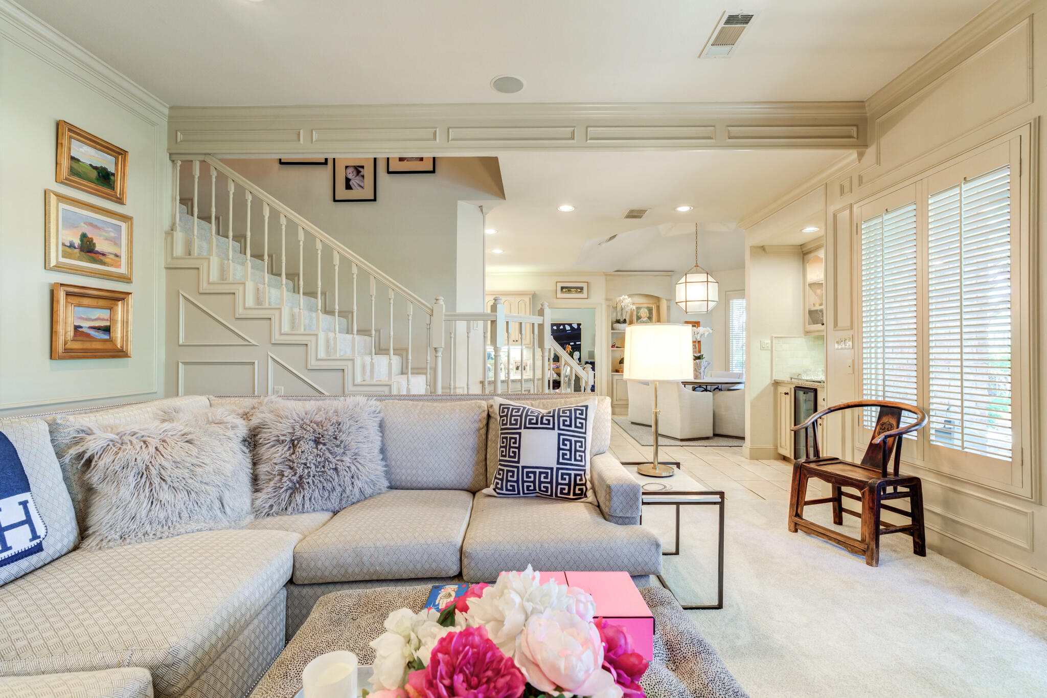 4612 91st Street Lubbock, TX 79424 - Photo 59 of 83 a living room with furniture and kitchen view