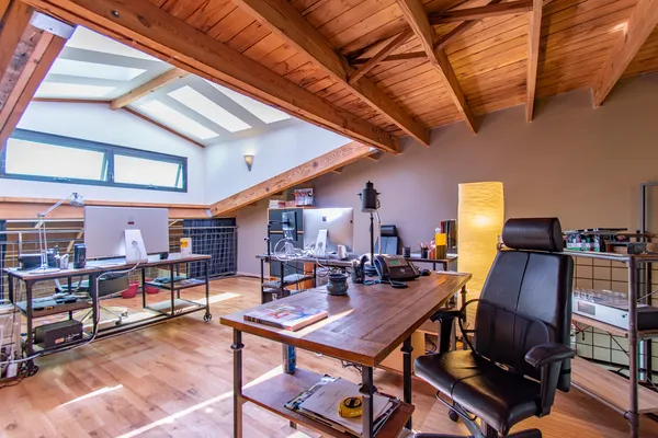 a outdoor space with furniture