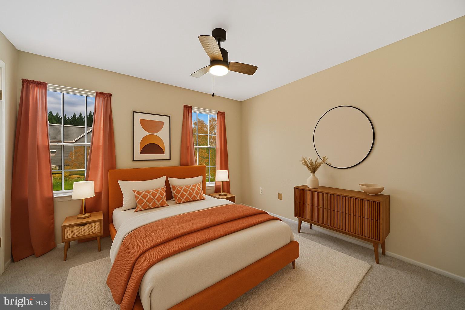 9729 Denrob Court Baltimore, MD 21234 - Photo 39 of 58 a bedroom with a large bed and a chandelier