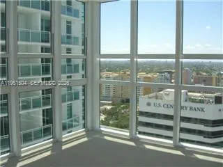 a view of a glass door with a window