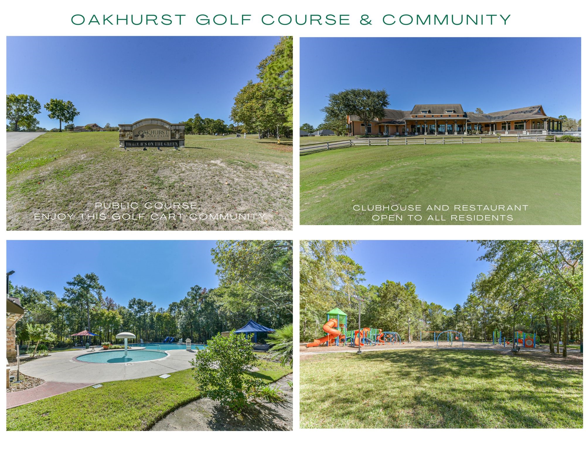 25295 Bull Ridge Drive Porter, TX 77365 - Photo 46 of 49 Oakhurst is a golf cart community. Ride to the Club for dinner, enjoy the pocket parks, use the community pool at your leisure. Quick access to Highway 59, Grand Parkway and Beltway 8 - minutes from the International Airport. Walking distance to HEB!