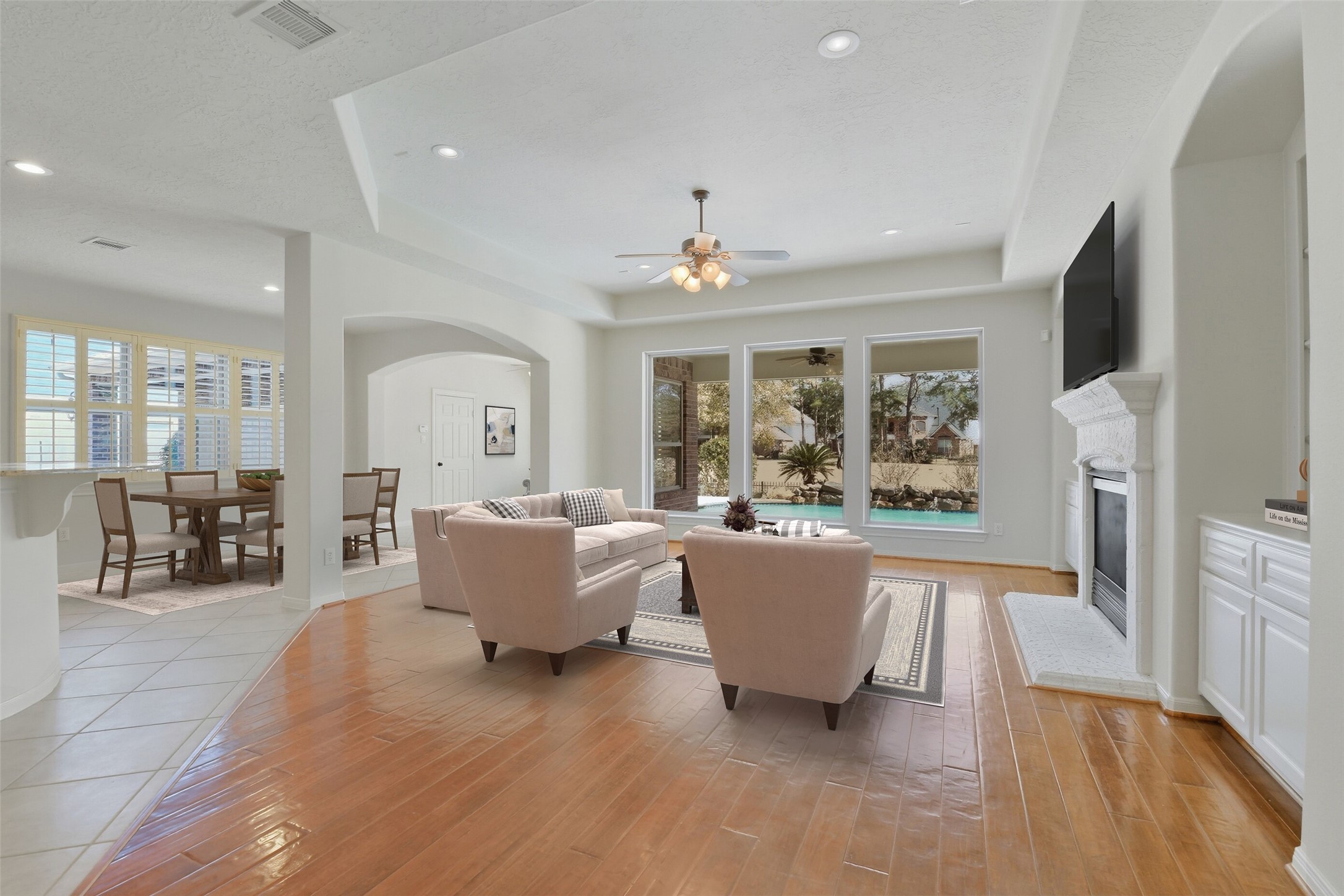 25295 Bull Ridge Drive Porter, TX 77365 - Photo 7 of 49 This is the view of luxury...overlooking the pool and golf course - outside of your box windows (virtually staged)