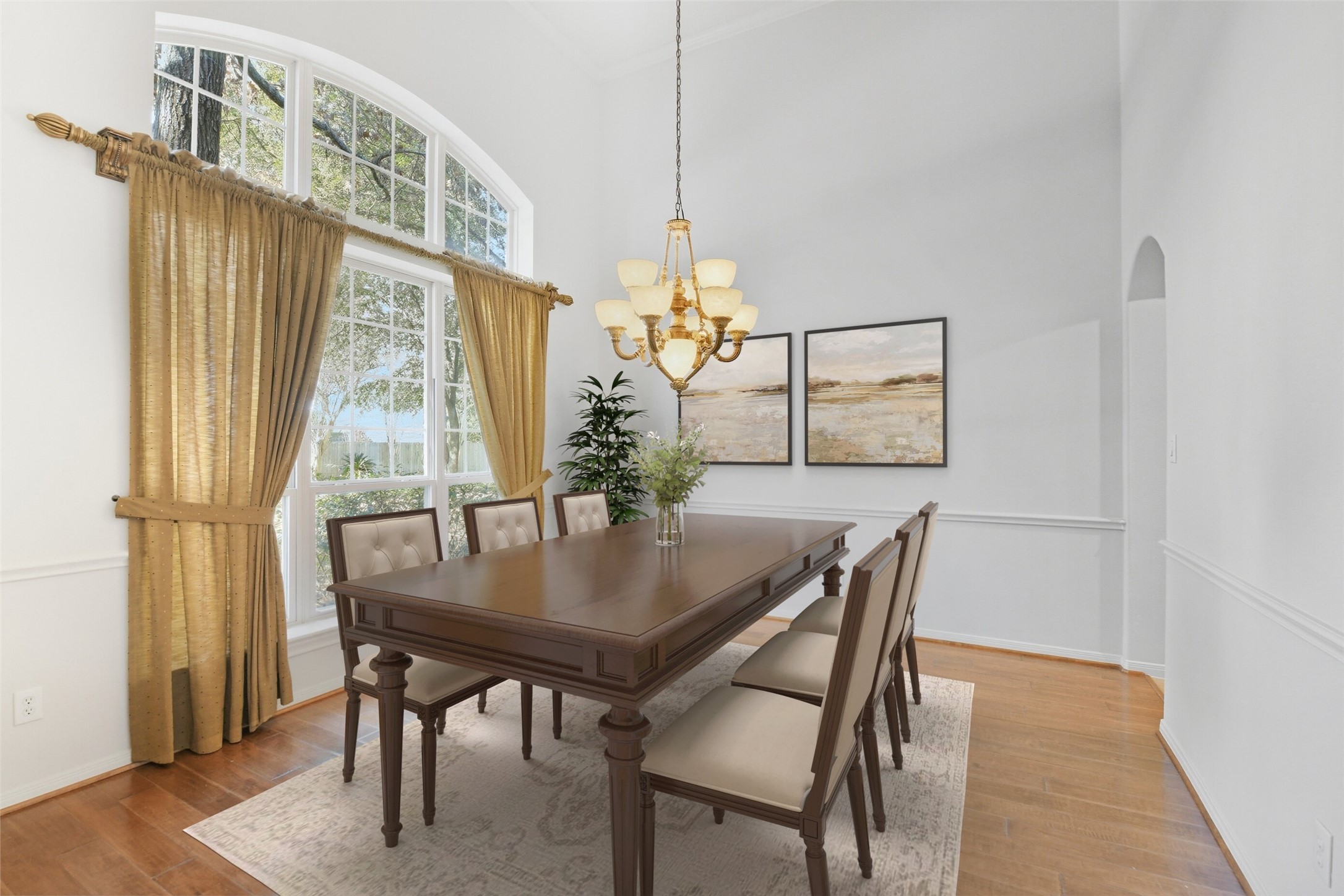 25295 Bull Ridge Drive Porter, TX 77365 - Photo 10 of 49 Formal dining room with high ceilings, large window, and beautiful natural light (virtually staged)