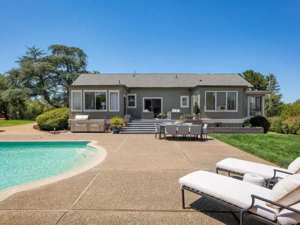 a view of outdoor space yard swimming pool and patio
