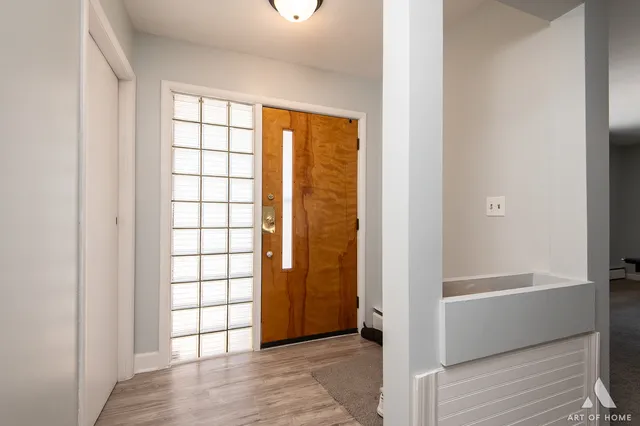 a view of an empty room and window