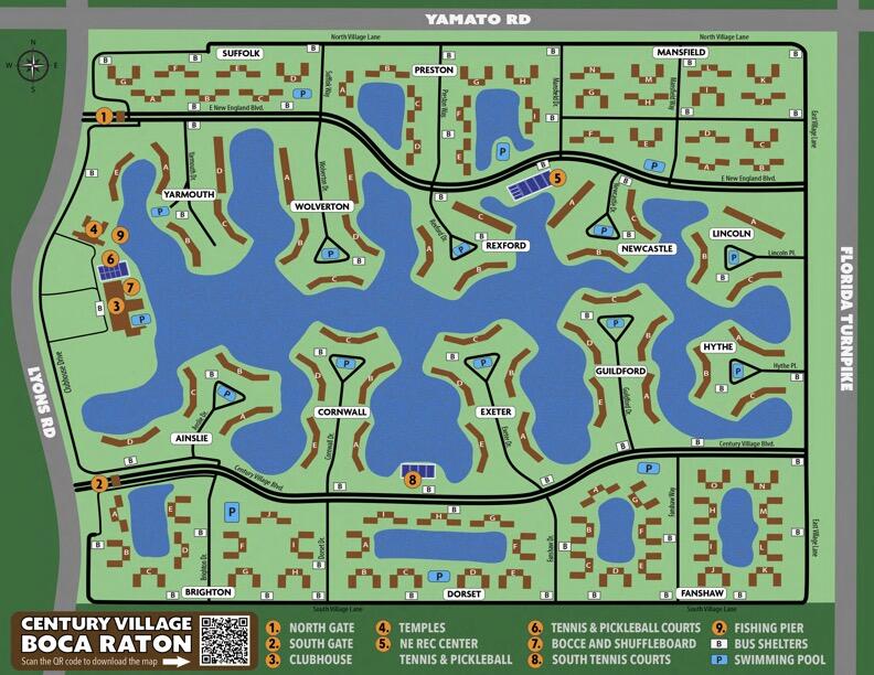 4039 Rexford A, Unit C Boca Raton, FL 33434 - Photo 50 of 87 Century Village Map