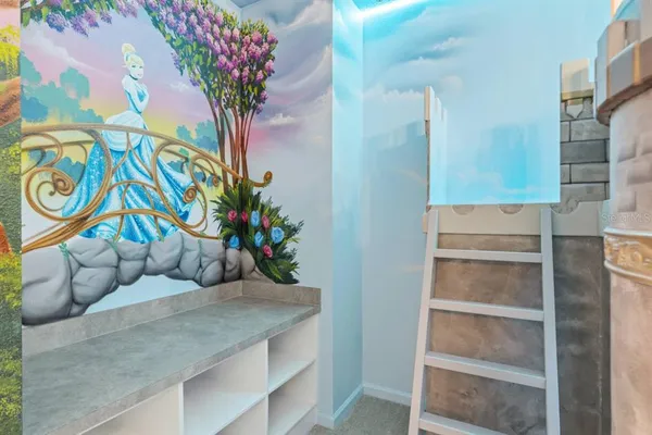 a bathroom with a sink a toilet and a shower curtain