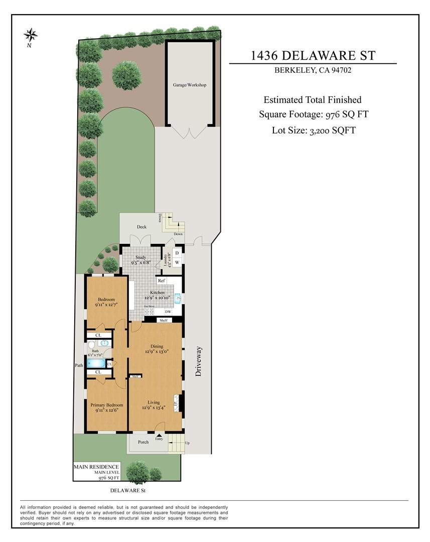 1436 Delaware Street Berkeley, CA 94702 - Photo 60 of 60 View of property floor plan