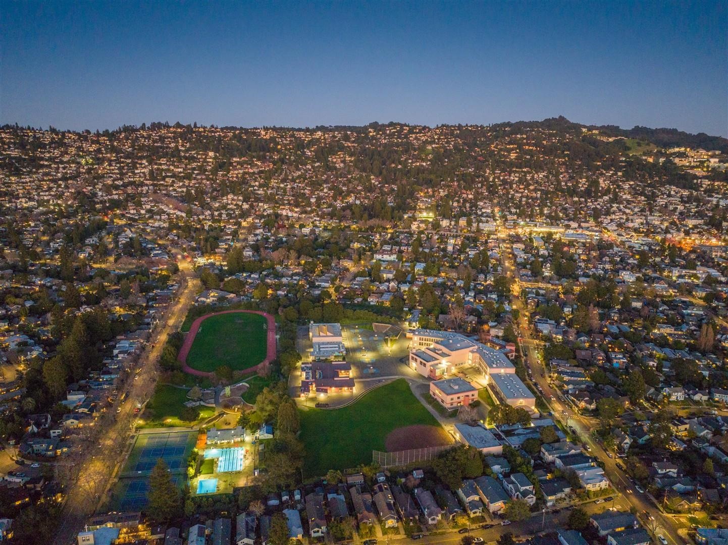 1436 Delaware Street Berkeley, CA 94702 - Photo 33 of 60 Aerial view of property's location with nearby suburban area