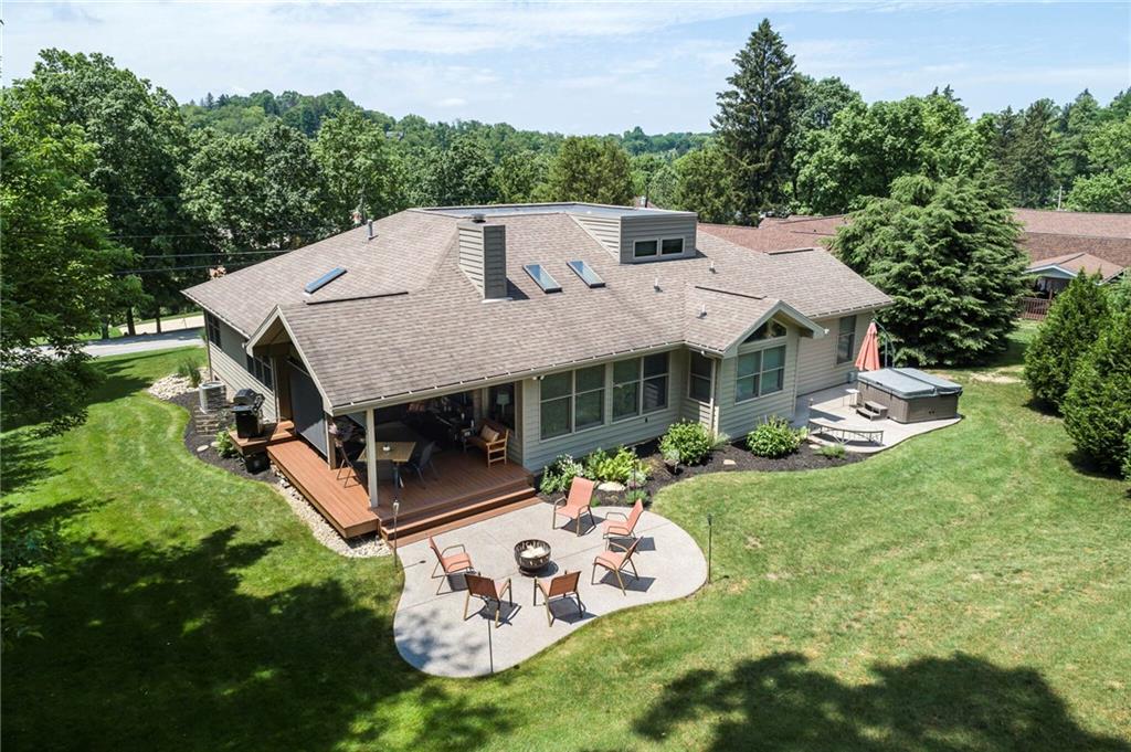 924 Old Washington Road Canonsburg, PA 15317 - Photo 44 of 46 a aerial view of a house with swimming pool and garden