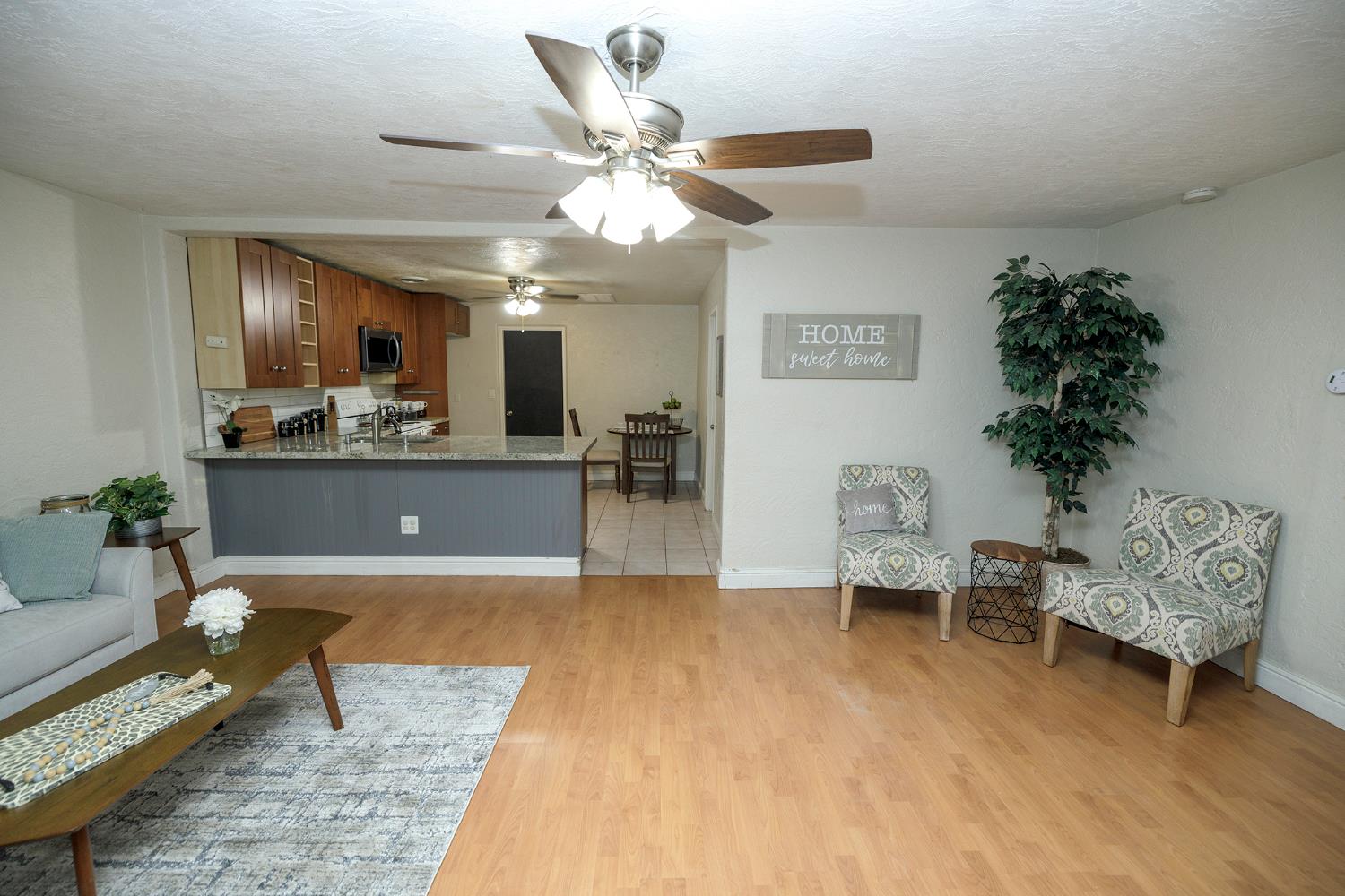 1244 Melrose Avenue Modesto, CA 95350 - Photo 5 of 39 a living room with furniture and a potted plant