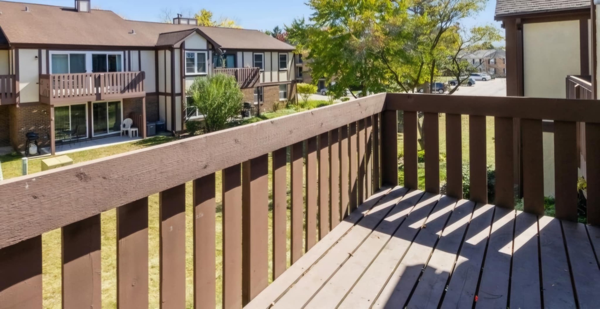 2860 Northampton Drive, Unit B2 Rolling Meadows, IL 60008 - Photo 22 of 22 a view of a wooden bridge