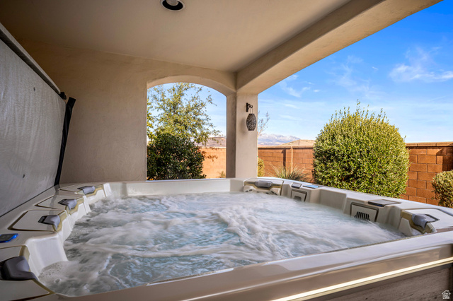 2311 South 1340 West St. George, UT 84770 - Photo 48 of 56 Fenced backyard with a hot tub