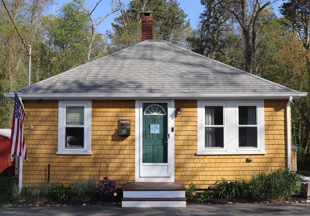 a front view of a house