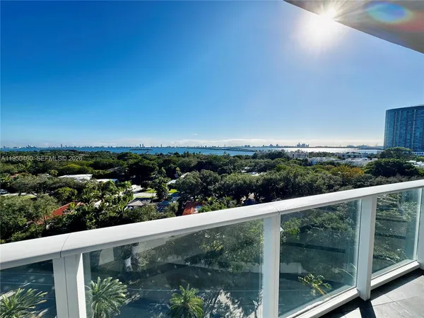 a view of a city from a balcony